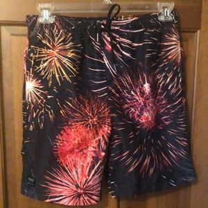 Brooklyn Cloth Firework Print Swim Trunks